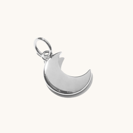 Personalised Moon Pendant Silver